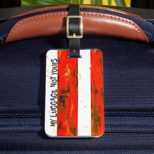Étiquette À Bagage Rouge et blanc (Insitu Rectoal 2)