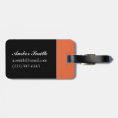 Étiquette À Bagage Rouge et Bleu (Dos horizontal)