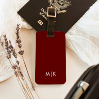 Rouge foncé | Monogramme moderne