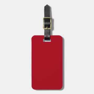 Étiquette À Bagage Rouge foncé uni avec texte noir