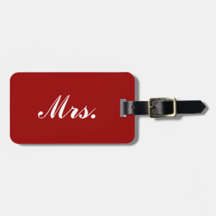 Étiquette À Bagage Rouge Marque à bagages M et Mme pour elle