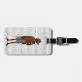 Étiquette À Bagage Rouge Setter Rider Full (Devant horizontal)