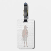 Étiquette À Bagage Rouge Setter Rider Full (Dos Vertical)