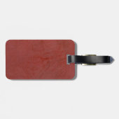 Étiquette À Bagage Rouge solide (Dos horizontal)