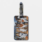 Étiquette À Bagage Rough Collie Halloween Épouvantable (Dos Vertical)