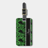 Étiquette À Bagage Rouleau vert nommé fait sur commande Derby de (Devant Vertical)