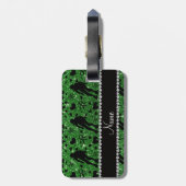 Étiquette À Bagage Rouleau vert nommé fait sur commande Derby de (Dos Vertical)
