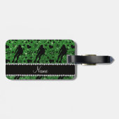 Étiquette À Bagage Rouleau vert nommé fait sur commande Derby de (Dos horizontal)