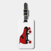 Étiquette À Bagage roulette rousse (Devant Vertical)