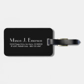 Étiquette À Bagage roulette rousse (Dos horizontal)