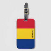 Étiquette À Bagage Roumanie Drapeau national Patriotique (Devant Vertical)