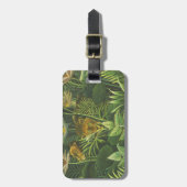 Étiquette À Bagage Rousseau Tropical Jungle Lion Peinture (Devant Vertical)