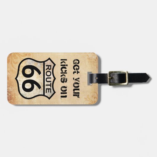 Étiquette À Bagage Route 66 (Devant horizontal)