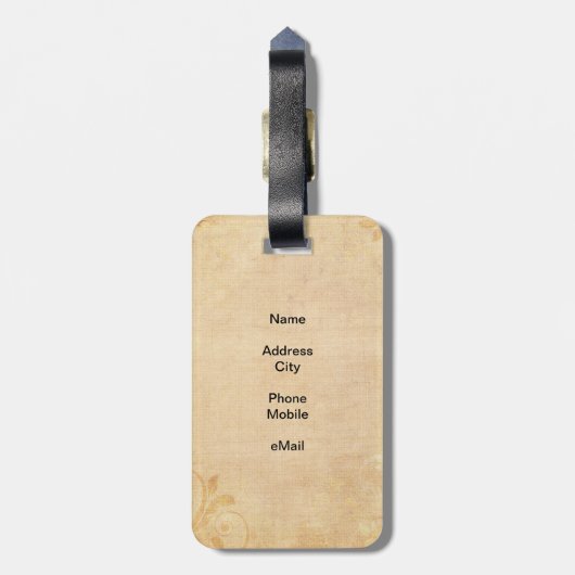 Étiquette À Bagage Route 66 (Dos Vertical)