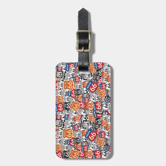 Étiquette À Bagage Route 66 (Devant Vertical)