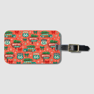 Étiquette À Bagage Route 66 Voyage de Noël Essentiel