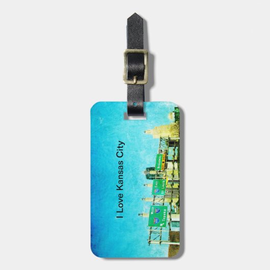 Étiquette À Bagage Route de Kansas (Devant Vertical)