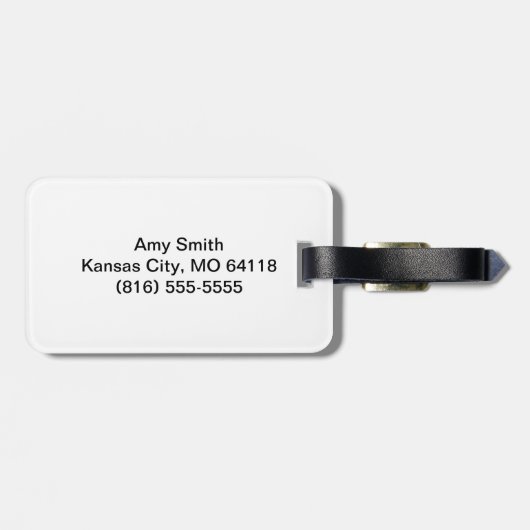 Étiquette À Bagage Route de Kansas (Dos horizontal)