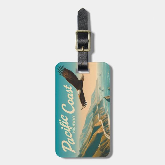 Étiquette À Bagage Route du Pacifique Aigle (Devant Vertical)