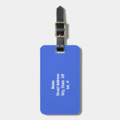 Étiquette À Bagage Royal Blue and White Volleyball (Devant Vertical)