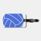 Étiquette À Bagage Royal Blue and White Volleyball (Dos horizontal)