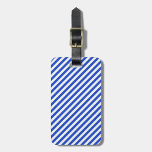 Étiquette À Bagage Royal Blue Combination Stripes par Shirley Taylor