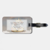 Étiquette À Bagage Royal Cow Dreaming on Cheese Throne                (Dos horizontal)