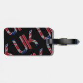 Étiquette À Bagage Royaume-Uni Union Jack British Drapeau Typographie (Dos horizontal)