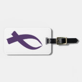 Étiquette À Bagage Ruban de sensibilisation (violet) (Devant horizontal)