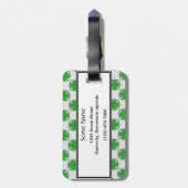 Étiquette À Bagage Ruban de trèfle vert par Kenneth Yoncich (Dos Vertical)