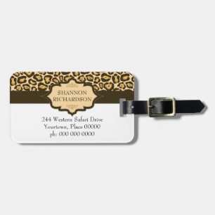 Étiquette À Bagage Ruban Jaguar Leopard