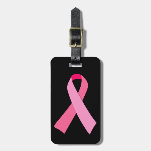 Étiquette À Bagage Ruban rose (Devant Vertical)