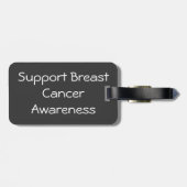 Étiquette À Bagage Ruban rose de conscience (Dos horizontal)