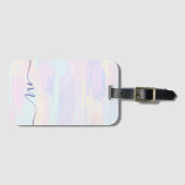 Étiquette À Bagage Rubriques de peinture Pastel (Devant Horizontal)