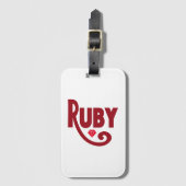 Étiquette À Bagage Ruby (Devant Vertical)