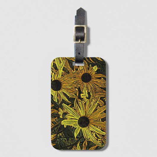 ÉTIQUETTE À BAGAGE RUDBECKIA (Devant Vertical)