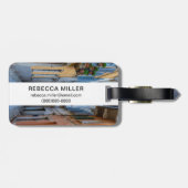 Étiquette À Bagage Rue de la ville étroite, Italie (Dos horizontal)