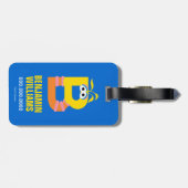 Étiquette À Bagage Rue Sésame | B est pour Big Bird (Dos horizontal)