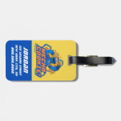 Étiquette À Bagage Rue Sésame | Cookie Monster | Ajouter un nom (Dos horizontal)