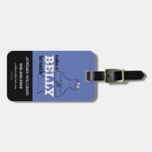 Étiquette À Bagage Rue Sésame | Cookie Monster | Ajouter vos informat (Devant horizontal)