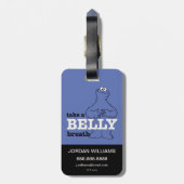 Étiquette À Bagage Rue Sésame | Cookie Monster | Ajouter vos informat (Dos Vertical)