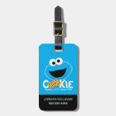 Étiquette À Bagage Rue Sésame | Cookie Monster Lookies (Devant Vertical)