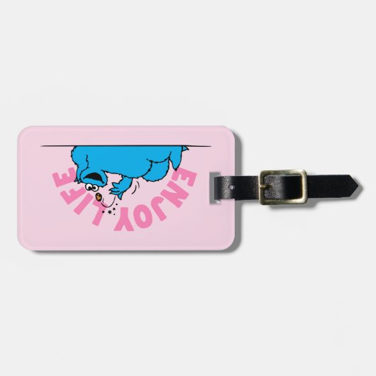 Étiquette À Bagage Rue Sésame | Cookies Monster Enjoy Life (Devant horizontal)