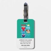 Étiquette À Bagage Rue Sésame | Elmo, Tango, & Grover Park Graphic (Dos Vertical)