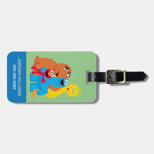 Étiquette À Bagage Rue Sésame | Groupe Hug (Devant horizontal)