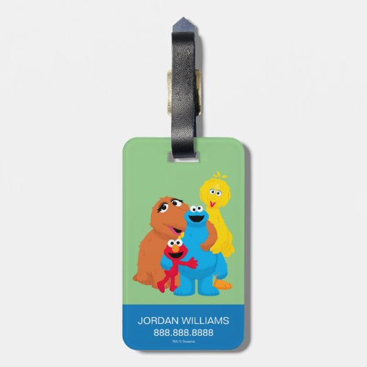 Étiquette À Bagage Rue Sésame | Groupe Hug (Dos Vertical)