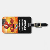 Étiquette À Bagage Rue Sésame | Mécaniciens Elmo | Ajouter un nom (Devant horizontal)