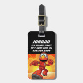 Étiquette À Bagage Rue Sésame | Mécaniciens Elmo | Ajouter un nom (Devant Vertical)