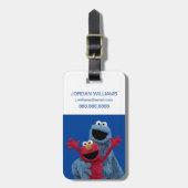 Étiquette À Bagage Rue Sésame | Monstre Elmo & Cookie (Devant Vertical)