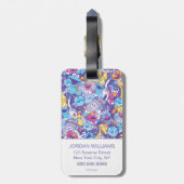 Étiquette À Bagage Rue Sésame| Motif de danse Super (Dos Vertical)